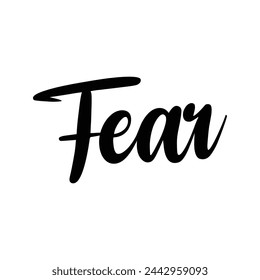 Fear text on white background.