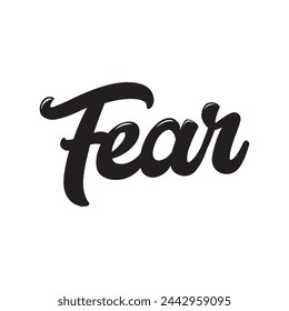 Fear text on white background.