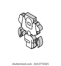 fear tooth braces isometric icon vector. fear tooth braces sign. isolated symbol illustration
