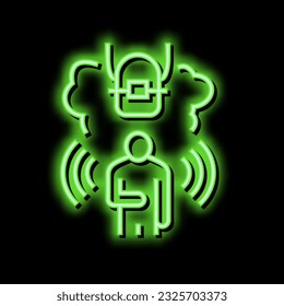 fear tooth braces neon light sign vector. fear tooth braces illustration