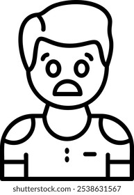 Fear Vector Icon Design Symbol