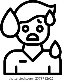 Fear Vector Line Icon Design