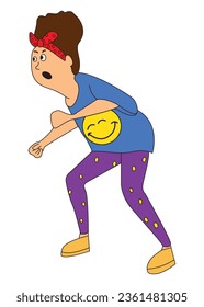 Fear Woman Vector Design Background