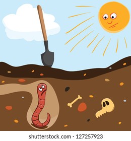 Fear of the worm in hole, vector