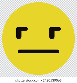 Fearful expression face icon. sad icon