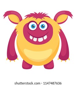 
A fearful faced monster with fatty body and long outwards ears, dragon ball monster 
