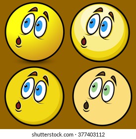 fearful focused Face Smiley