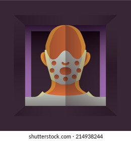 Fearful Halloween Character: Man with Hockey Mask