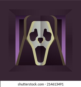 Fearful Halloween Character: Screaming Skull