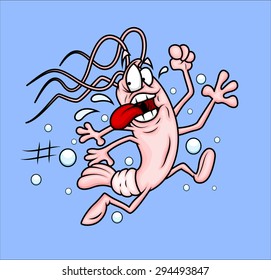 Fearful Shrimp Running