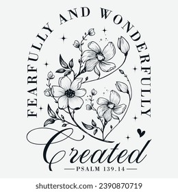 Fearfully and wonderfully Created PSALM 139.14 svg