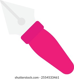 Fearher Pen Quil Icon Vector Flat Illustration