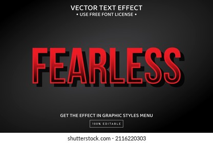 Fearless 3D editable text effect template