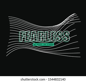Fearless abstract vector graphic illustration