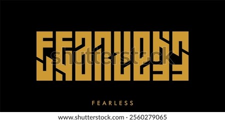 FEARLESS ambigram logotype design concept for business logo