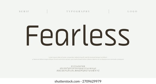 Fearless, Modern technology sport minimal logo alphabet fonts. Typography minimalist urban sans serif fashion creative sport logos fonts. vector illustration
