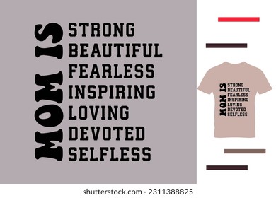 Fearless mom t shirt design