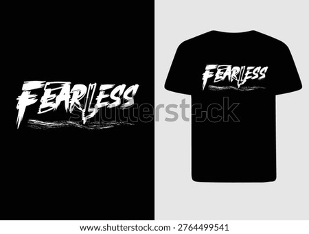 Fearless Motivational Brush Typography T-shirt Design