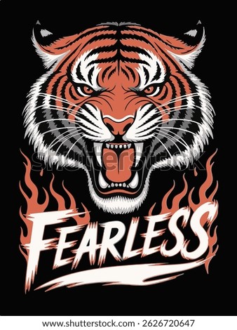 Fearless Royal Bengal Tiger T-shirt Design Vector