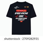 Fearless Speed Racing England Silverstone circuit typography design for the apparel industry.