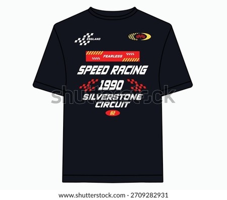 Fearless Speed Racing England Silverstone circuit typography design for the apparel industry.