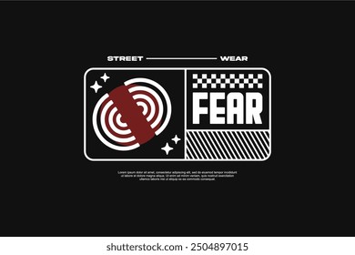fearless streetwear template for modern design clothing