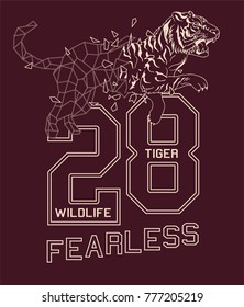 fearless tiger college vector