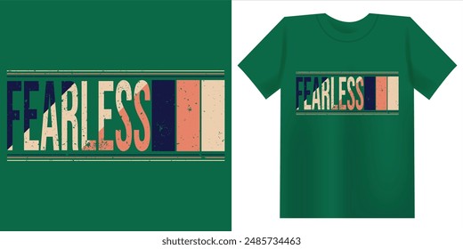 Diseño de camiseta sin miedo ilustración Arte vectorial typography.urban diseño de la camiseta, ropa de calle, diseño de la sudadera etc.
