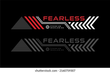 Fearless vector typography for t-shirt. perfect for simple style