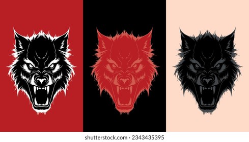 A fearsome silhouette of a werewolf beast, a mythical creature combining human and wolf attributes, evoking terror and fascination with its chilling transformation and mysterious presence.