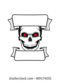 Fearsome vector skull banner apocalyptic