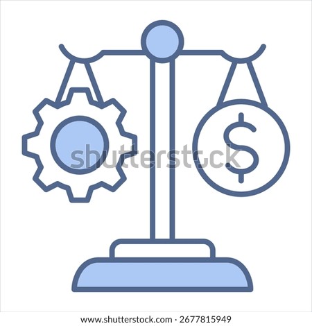 Feasibility Blue Icon Vector Illustration