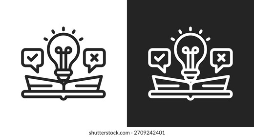 feasibility Icon In Black And White Line Style