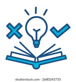 Icono De Viabilidad En Diseño Plano Monocromo Azul, Ilustración vectorial