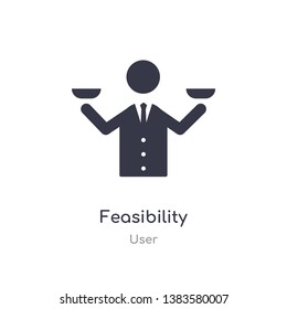 feasibility icon. isolated feasibility icon vector illustration from user collection. editable sing symbol can be use for web site and mobile app