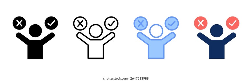 Feasibility icon sheet multiple style collection