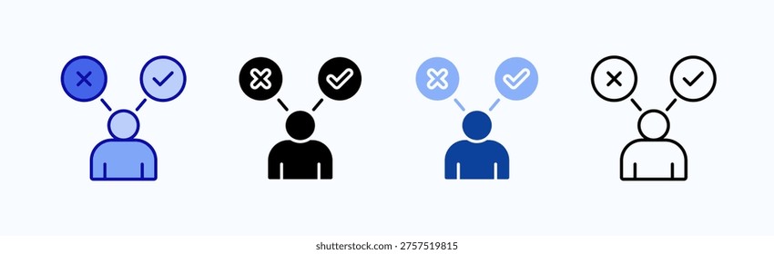 Feasibility Icon Sheet Multiple Style Collection Isolated Vector