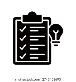 Feasibility Study Icon Glyph Vector Illustration