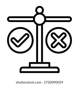 Estudo de viabilidade Ícone Linha Design Vetor Ilustração