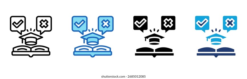 Icono de estudio de viabilidad Ilustración vectorial de estilo múltiple