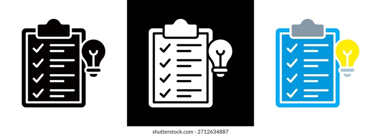 Feasibility Study Icon Set Glyph vector Illustration