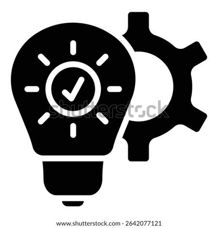 Feasible Lightbulb Icon Bold Style For Various Design Purposes