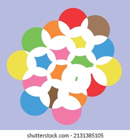 Feast of overlapping colorful circles
