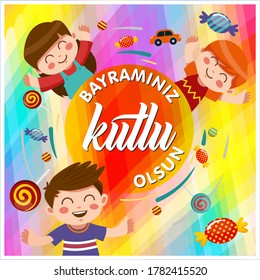 Feast of the Sacrifice (Eid al-Adha Mubarak). Feast of the Sacrifice Greeting. Religious holiday of the Muslim community.. (Turkish: Bayraminiz Kutlu Olsun)