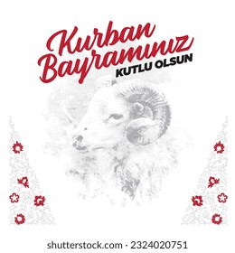 Feast of the Sacrifice (Eid al-Adha Mubarak) Feast of the Sacrifice Greeting (Turkish: Kurban Bayraminiz Kutlu Olsun) Holy days of muslim community. kutlu olsun