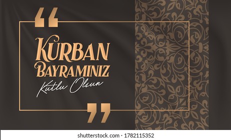 Feast of the Sacrifice (Turkish: Kurban Bayraminiz Kutlu Olsun) Retro Concept, Billboard, e Card, Social Media Design