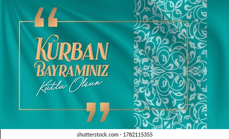 Feast of the Sacrifice (Turkish: Kurban Bayraminiz Kutlu Olsun) Retro Concept, Billboard, e Card, Social Media Design
