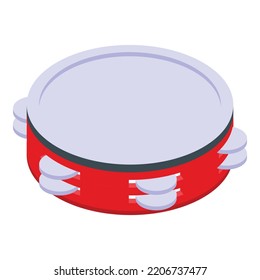 Feast tambourine icon. Isometric of Feast tambourine vector icon for web design isolated on white background