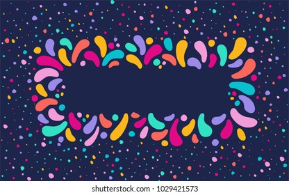 Feast vector frame Art graphics for Celebration decorate. Set of colorful frames. Element for party, masquerade and carnival design invitation, gift card, flyer, brochure, banner, badge, icon, poster