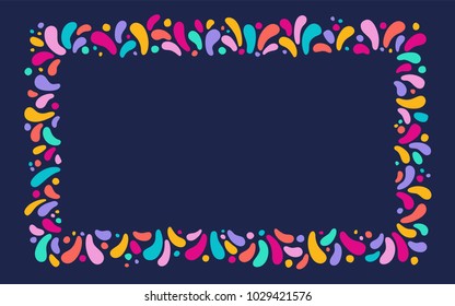 Feast vector frame Art graphics for Celebration decorate. Set of colorful frames. Element for party, masquerade and carnival design invitation, gift card, flyer, brochure, banner, badge, icon, poster
